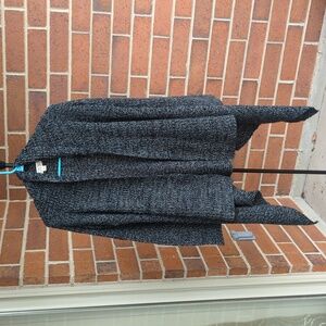 EUC Gray Marled Draped Open Front Sweater